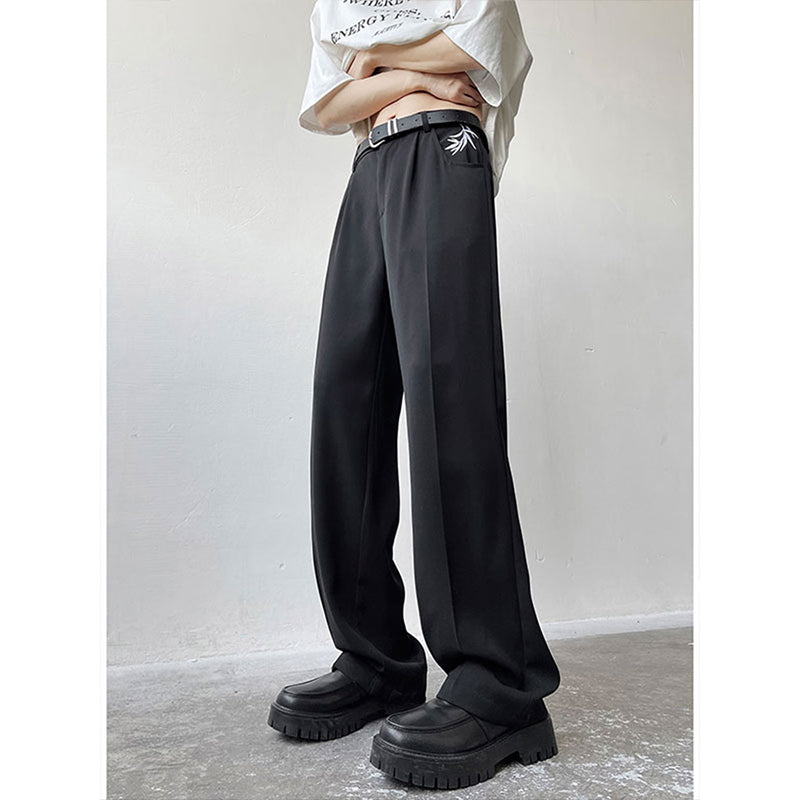 [LPZ Series]★China Style Pants★Casual Pants Trousers Bottoms Bamboo Unisex Men's Black Black