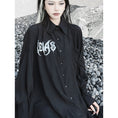 Load image into Gallery viewer, [Miub Series] ★Long Shirt★ Tops, long sleeve shirt, black, unique, thin, loose, easy to match
