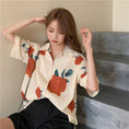 Load image into Gallery viewer, [YOUZI Series] ★Tops★ Shirt, Short Sleeve, Floral Pattern, Rose, Women's, Improves Temperament, Chiffon, Thin, Summer Clothes
