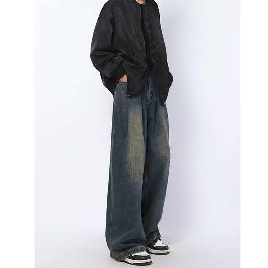 [BIGEMAN Series] ★Denim pants★ 2 colors Bottoms Unisex Men's Casual Simple Easy to match