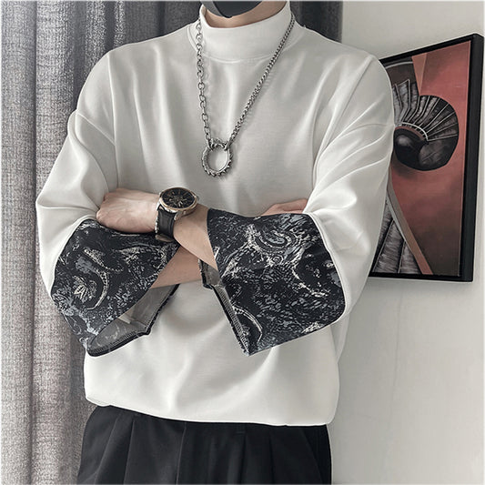 Very popular item [BEAT BOY series]★China style shirt★ Letter pattern Kanji short sleeve shirt Floral pattern shirt Print tops Unisex Men's ML XL 2XL