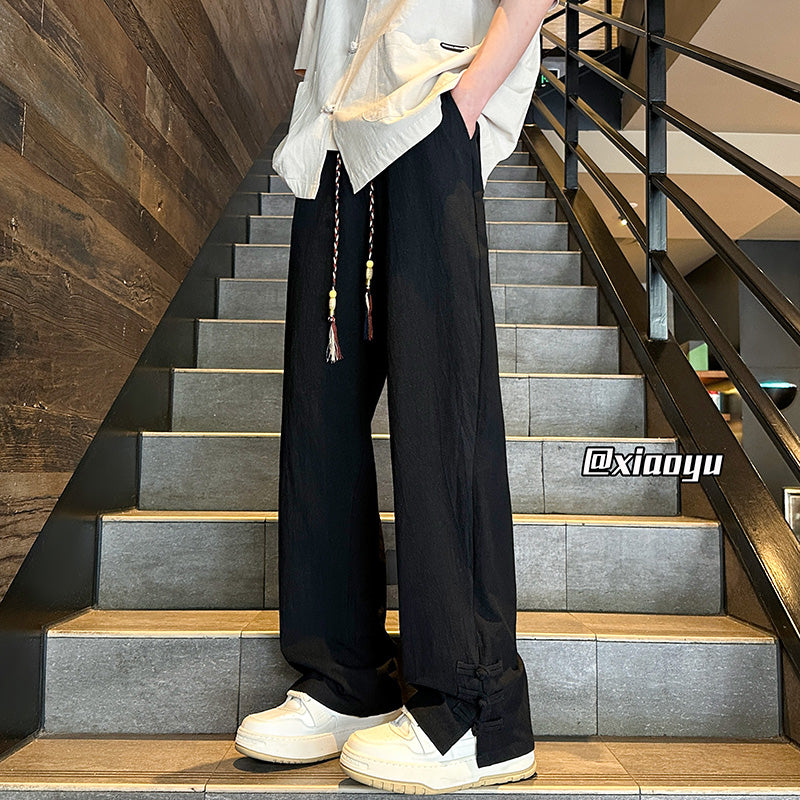 [BENGE Series] ★Chinese-style pants★ 3 colors Casual pants Trousers Bottoms Unisex Men's Large size Thin Summer clothes Simple