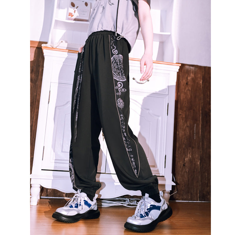 [Kogaisha---Purification Series] ★Chinese-style trousers★ Bottoms, trousers, casual pants, sports style, black