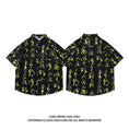 Load image into Gallery viewer, Very popular item [BEAT BOY series]★China style shirt★ Letter pattern Kanji short sleeve shirt Floral pattern shirt Print tops Unisex Men's ML XL 2XL
