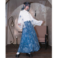 Load image into Gallery viewer, [Kokaisha---Butterfly Gin Series] Chinese-style trousers, bottoms, gaucho pants, original, slimming, switching, floral pattern
