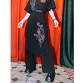 Load image into Gallery viewer, [Kokaisha Series] ★China style pants★ Chiffon gaucho pants Spring/Summer Loose Black Black SML XL
