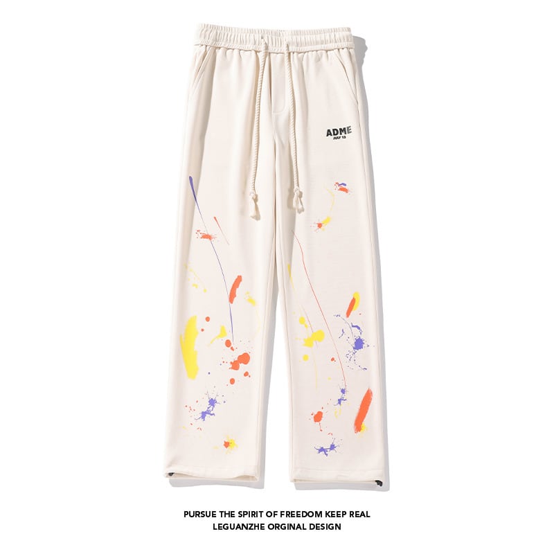 ✿New item! [BIGEMAN Series] ★Pants★ 2color Casual Pants Bottoms Unisex Men's Large Size Graffiti Stylish