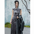 Load image into Gallery viewer, ✿New item! [Daiseiryusu series]★China style dress★Cheongsam dress velvet long length slimming wear
