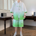 Load image into Gallery viewer, [WUSHE Series] ★Chinese style set up★ 3 colors Shirt + shorts Unisex Men's Large size Cool
