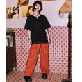 Load image into Gallery viewer, [Kokaisha Series] ★China style pants★ Chiffon gaucho pants Spring/Summer Loose Black Black SML XL
