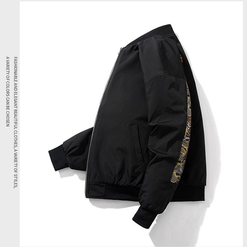 [YZHT Series]★China style outerwear★Jacket Unisex Men's Black Easy to match