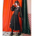 Load image into Gallery viewer, [Kokaisha---Eyeball Rose Series] ★Chinese style skirt★ Bottoms Chinese clothing S M L XL Easy to match Black Black Irregular
