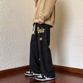 Load image into Gallery viewer, [Takashi Series]★Pants★ 2color Denim Pants Bottoms Unisex Men's Alphabet Black Blue
