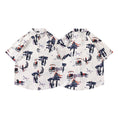 Load image into Gallery viewer, Very popular item [BEAT BOY series]★China style shirt★ Letter pattern Kanji short sleeve shirt Floral pattern shirt Print tops Unisex Men's ML XL 2XL
