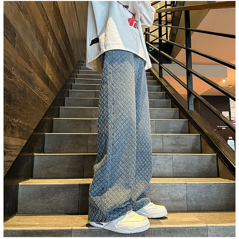 [KADISHOU Series]★Pants★ 2color Casual Pants Bottoms Unisex Men's Large Size Blue Black