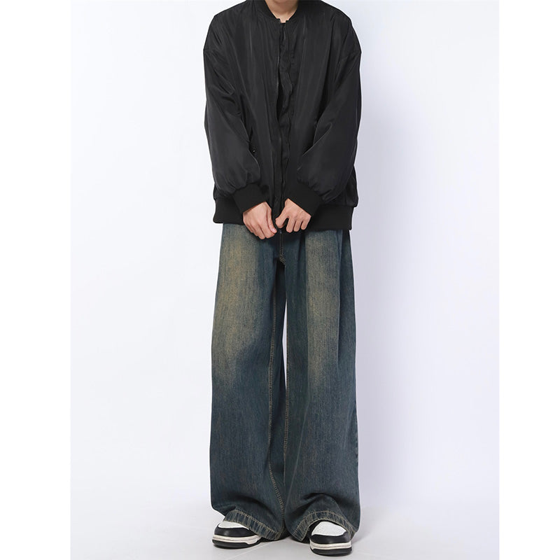 [BIGEMAN Series] ★Denim pants★ 2 colors Bottoms Unisex Men's Casual Simple Easy to match