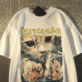 Load image into Gallery viewer, [SCS Series]★T-shirt★ 2color Tops Short Sleeve Unisex Men's Large Size Cotton Cat Cat Cat
