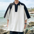 Load image into Gallery viewer, [BIGEMAN Series] ★China style tops★ 2color shirt, bamboo pattern, bamboo, short sleeves, unisex, men's, large size, black white
