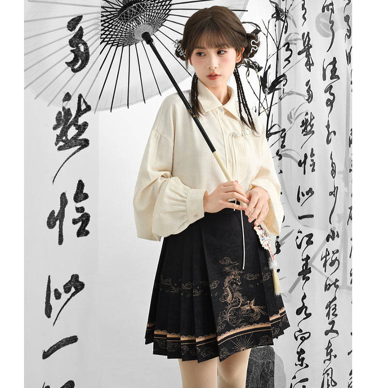 [Mori Onna Buraku Series] ★China style skirt★ 2 types available Long length or short length Bottoms Original