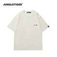 Gallery viewerに画像を読み込む, 【JUNGLETIGERシリーズ】★Tシャツ★ 5color トップス 半袖 男女兼用 メンズ コットン 黒 白 灰 緑 パンダ
