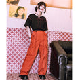 Load image into Gallery viewer, [Kokaisha Series] ★China style pants★ Chiffon gaucho pants Spring/Summer Loose Black Black SML XL
