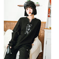 Load image into Gallery viewer, [Kugaisha---Kenkun Series] ★Chinese-style tops★ T-shirt, short sleeves, long sleeves, unique, original, text pattern, black
