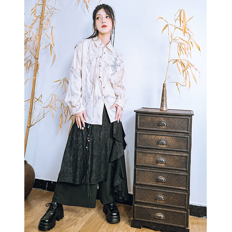 [Kokaisha---Butterfly Gin Series] ★Chinese-style top★ Happi coat, outerwear, unique, embroidered, butterfly, retro, easy to match