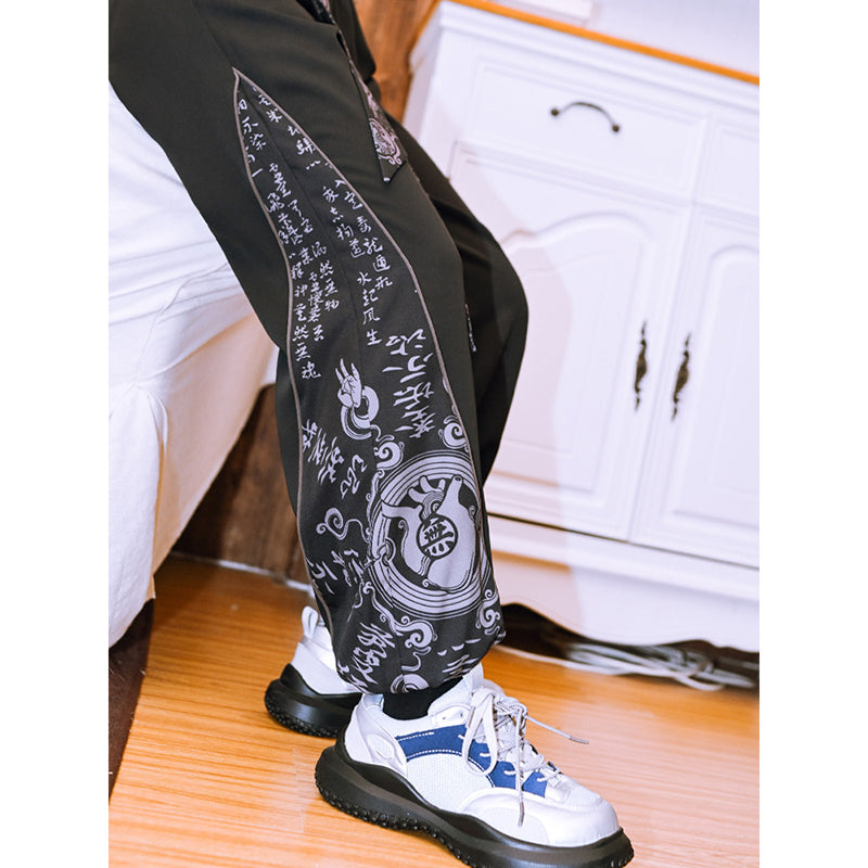 [Kogaisha---Purification Series] ★Chinese-style trousers★ Bottoms, trousers, casual pants, sports style, black