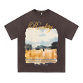 Gallery viewerに画像を読み込む, 【TRAVEL ISSUANCEシリーズ】★Tシャツ★ 2color 半袖 コットン 油絵風 男女兼用 メンズ コットン 可愛い
