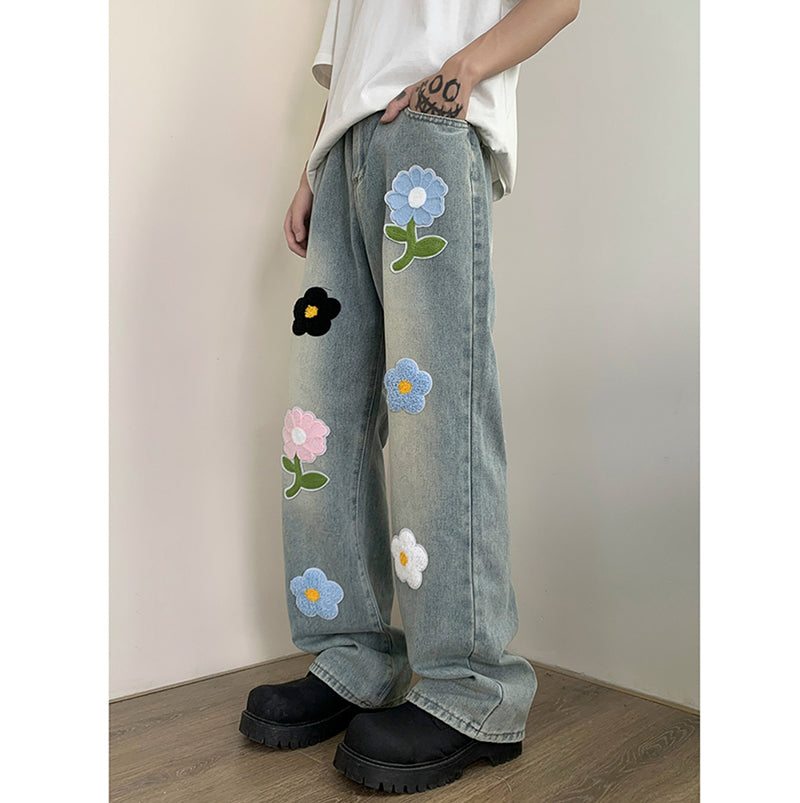 [HANMOYAN Series] ★Denim pants★ Pants Bottoms Butterfly Unique Women's Cute Easy to match