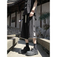 Load image into Gallery viewer, [LPZ Series] ★Chinese-style pants★ 2 colors, 7/8 length, shorts, unisex, men's, large size, fake layered
