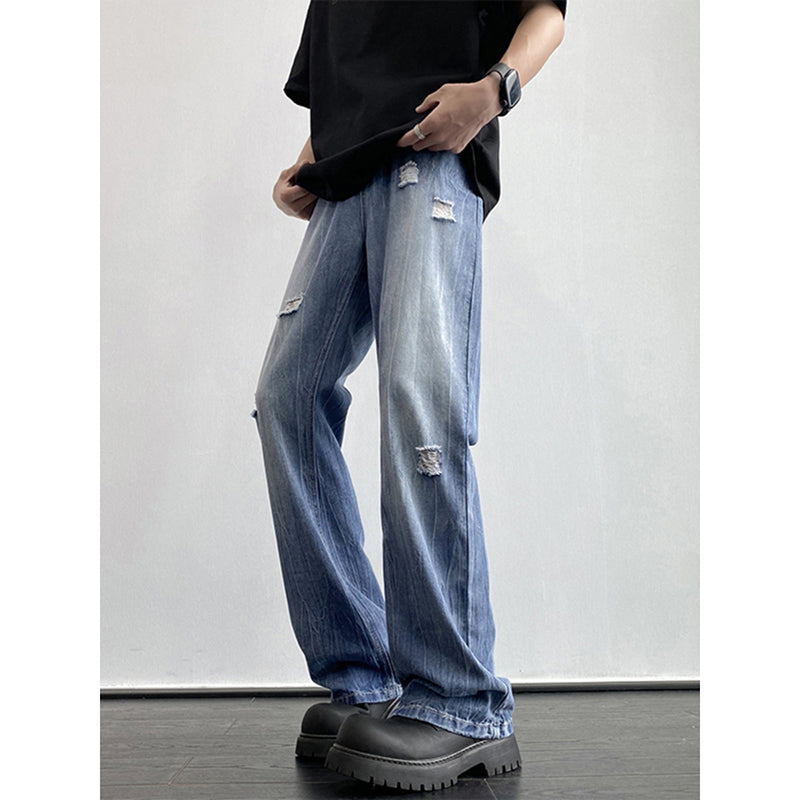 [Gao Jiang Series] ★Casual pants★ Denim pants, trousers, bottoms, unisex, men's, large size, cool, blue