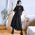 Load image into Gallery viewer, [Kokaisha Series] ★China style pants★ Chiffon gaucho pants Spring/Summer Loose Black Black SML XL
