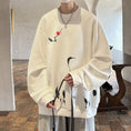 Load image into Gallery viewer, [WUSHE Series]★China Style Tops★ 4color Long Sleeve Tops Sweatshirt Unisex Men's Large Size Crane Tsuru Tsuru
