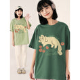 Gallery viewerに画像を読み込む, 【Funkyapeシリーズ】★Tシャツ★ 9color トップス 半袖 レディース コットン 猫 ねこ ネコ 猫柄 黒 白 青 緑 赤
