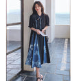 Load image into Gallery viewer, [YANYAN series] ★Chinese style dress★ Switching, fake layered, Chinese buttons, black
