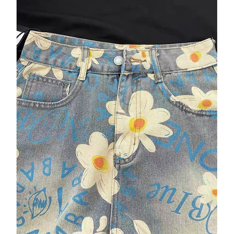 [Flower Series] ★Shorts★ Shorts Pants Denim 2color Easy to match Summer SML Blue Black