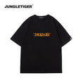 Gallery viewerに画像を読み込む, 【JUNGLETIGERシリーズ】★Tシャツ★ 5color トップス 半袖 男女兼用 メンズ ひまわり 向日葵 コットン 黒 白 灰 青
