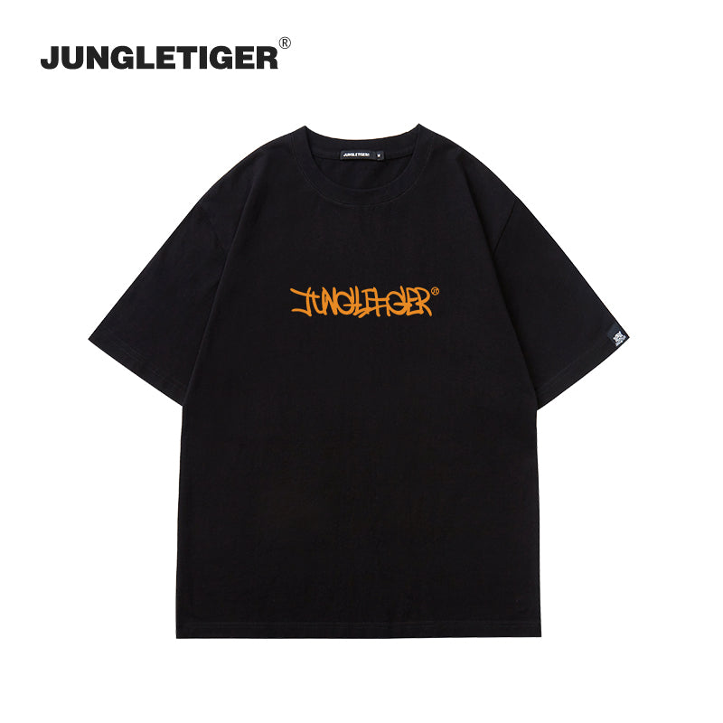 [JUNGLETIGER Series]★T-shirt★ 5color Tops Short Sleeve Unisex Men's Sunflower Sunflower Cotton Black White Gray Blue