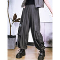 Load image into Gallery viewer, [Kokaisha---Butterfly Gin Series] Chinese-style trousers, bottoms, gaucho pants, original, slimming, switching, floral pattern
