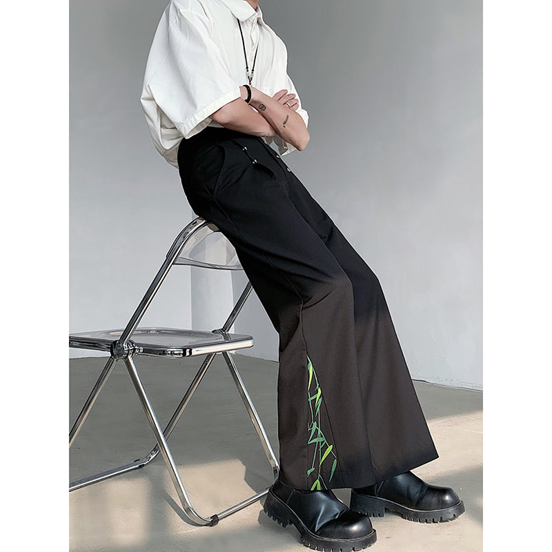 [LPZ Series]★China Style Pants★Casual Pants Trousers Bottoms Bamboo Unisex Men's Black Black