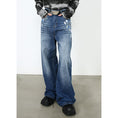 Load image into Gallery viewer, [M7 Series]★Denim Pants★ 2color Pants Bottoms Unisex Men's Graffiti Print Black Blue
