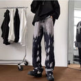 Load image into Gallery viewer, [LGH Series] ★Denim Pants★ Bottoms Pants Unisex Men's Tie-dye Stylish Black Black Jeans
