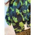 Load image into Gallery viewer, [WUHUAGUO Series] ★Shirt★ Tops Long sleeves Thin Print Women's Unique Floral Black Green SML Floral Easy to match
