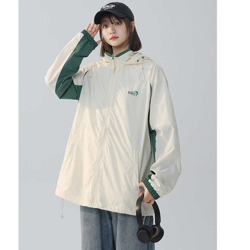 [GEBOXUAN series] ★Outerwear★ 3 colors Sun protection Thin Unisex Men's Casual Color combination Women's