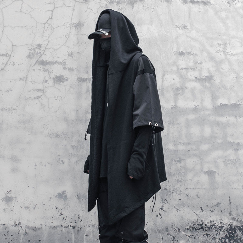 [WL Series] ★Outer★ Short sleeve type or long sleeve type Cloak with hood Unisex Men's Large size