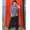 Load image into Gallery viewer, [Kokaisha Series] ★China style pants★ Chiffon gaucho pants Spring/Summer Loose Black Black SML XL
