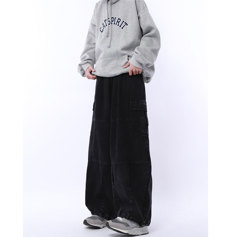 [BIGEMAN Series] ★Denim pants★ 2 colors Bottoms Unisex Men's Casual Simple Easy to match