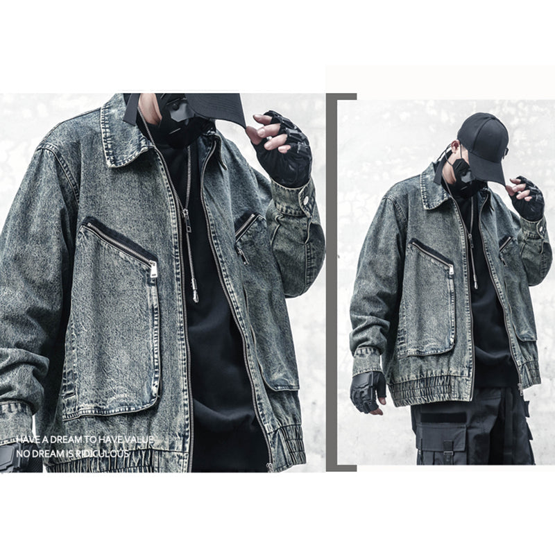 [WL Series]★Jacket★ Outerwear Unisex Men's Denim Jeans Retro Cool Easy to match