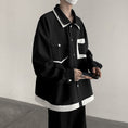 Load image into Gallery viewer, [Takashi Series]★Shirt★ 3color Tops Unisex Men's Fake Layered Blue Black White Casual
